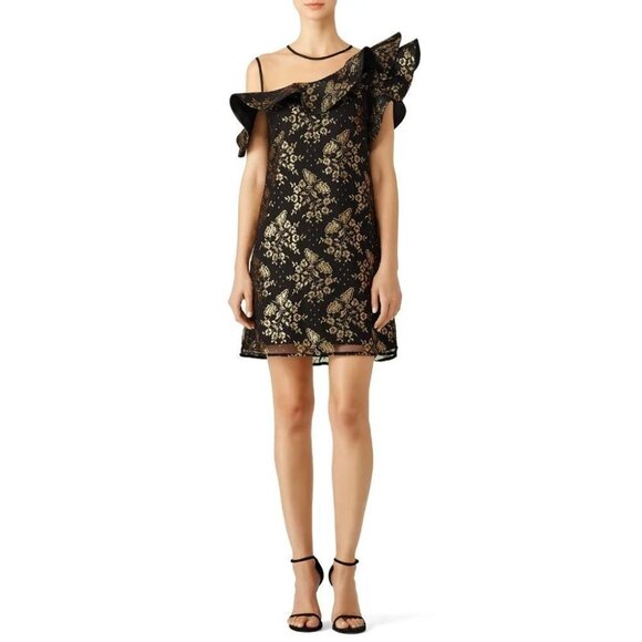 Nha Khanh Black Viera Lace Sheath Dress $545 - Picture 3 of 11